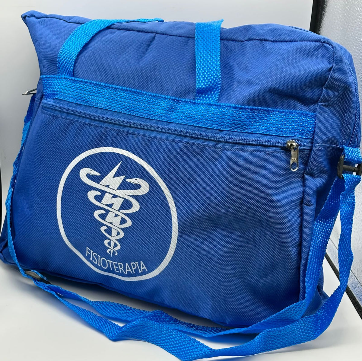 Bolsa Estilo Pasta com Alça Para Estudantes Fisioterapia Azul