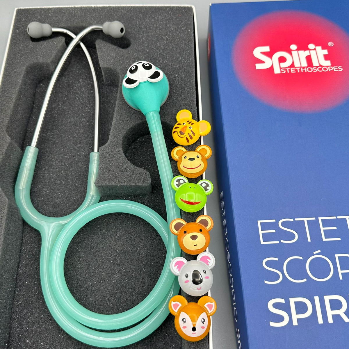 Estetoscópio Spirit MD Master Lite Animal Pediátrico Verde – Bichinhos