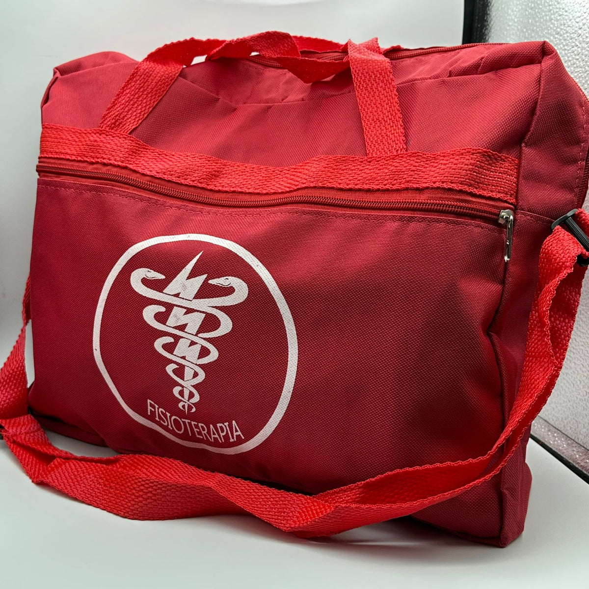 Bolsa Estilo Pasta com Alça Para Estudantes Fisioterapia Vermelha